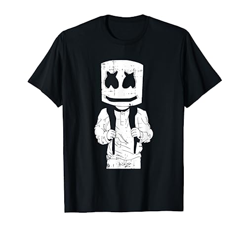 Marshmallow Man Halloween Costume Happy Face Boy Man T-Shirt