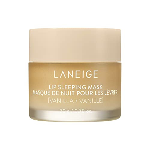 LANEIGE Lip Sleeping Mask - Vanilla: Nourish & Hydrate with Vitamin C, Antioxidants, 0.7 oz.