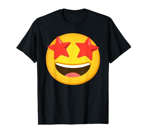 Emoticon Star Struck Star Eyes Wow Face T-Shirt