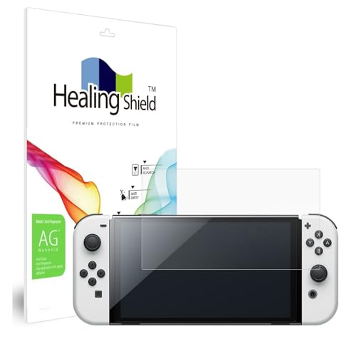 Muellery Healingshield Screen Protector Film Cover Anti-Fingerprints Anti-Glare Matte Compatible with Nintendo Switch OLED