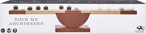 Rock Me Archimedes, Balancing Strategy Puzzle Marbles Family Board Game Retro STEM Learning Educational Toy, for Adults and Kids Ages 8 and Up