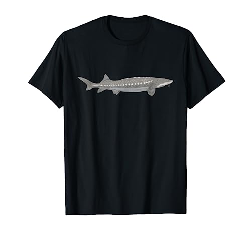 White Sturgeon Fishing Graphic Freshwater Fish Angler T-Shirt