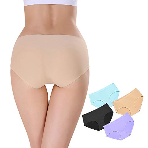 Ensence 4 Pack Seamless Panties Women Lingerie Plus Size Underwear