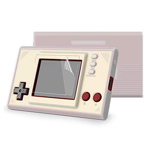 PlayVital Semi-Transparent Clear Silicone Cover Protective Case Skin for Nintendo Game & Watch: Super Mario Bros w/ 2 Pcs Screen Protectors