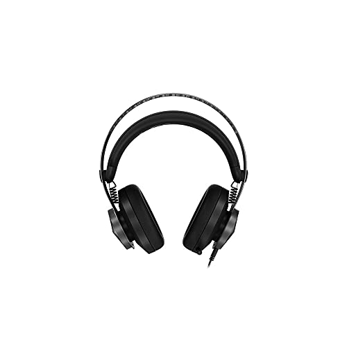 Lenovo Legion H500 PRO 7.1 Surround Sound Gaming Headset, Noise-Cancelling Mic, Memory Foam & PU Leather Earcups, Stainless Steel Headband, PC, PS4, Xbox One, Nintendo Switch, GXD0T69864, Black
