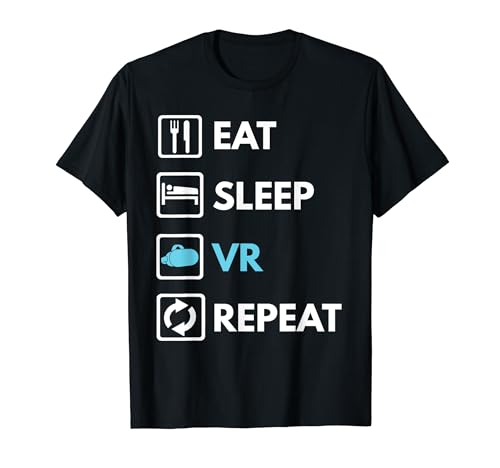 Eat Sleep VR Repeat Funny VR Gamer Boy VR Athlete T-Shirt