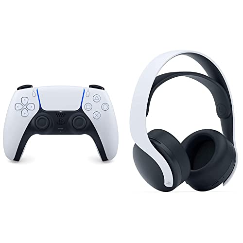PlayStation DualSense Wireless Controller & PULSE 3D Wireless Headset Bundle - White