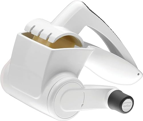 Zyliss Restaurant Cheese Grater - Handheld Rotary Cheese Grater - Cheese, Vegetable, Nut Grater - Steel Kitchen Cheese Shredder for Right- & Left-Handed Cooks - NSF Restaurant Certified - White