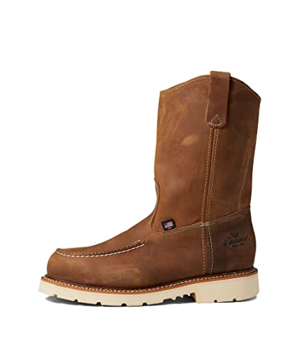 Thorogood American Heritage 11” Steel Toe Wellington Boots for Men - Premium Full-Grain Leather with Slip-Resistant Heel Outsole and Comfort Insole; EH Rated - 14 2E US