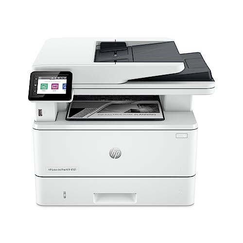 HP LaserJet Pro MFP 4101fdw Wireless Black & White Printer with Fax, Works with Alexa