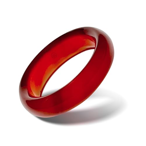 WHITESTONE JEWELRY CO. - Chakra Stone Ring Collection, Stone Bands for Men and Women, Stackable Agate Ring, Red Carnelian - Root Size 8