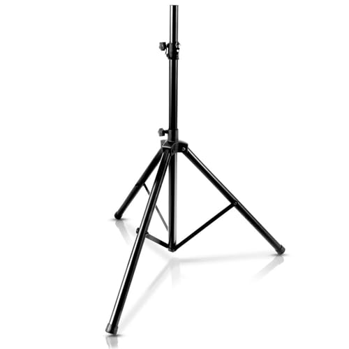 Pyle Universal Speaker Tripod Stand Mount - 6' Sound Equipment Holder Height Adjustable Up to 70 Inches For Speakers w/ 35mm Compatible Insert Perfect for Home, On Stage or In Studio Use - PSTND25