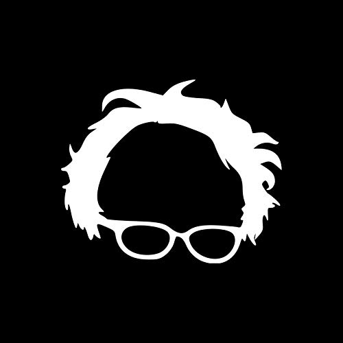 Bernie Sanders Head and Glasses Decal Vinyl Sticker|Cars Trucks Vans Walls Laptop| White |5.5 x 4.6 in|DUC281