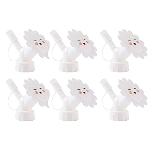 HANABASS Hose Nozzle 6pcs Plastic Bottle Cap Sprinkler, Dual Head Bottle Watering Spout, Watering Bottle Shower Head for Indoor Plants for Indoor Seedlings Plant, Garden Tool Tripod Sprinkler