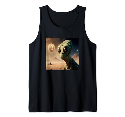 Bitcoin Aliens Aliens Space Mars Civilization BTC Tank Top