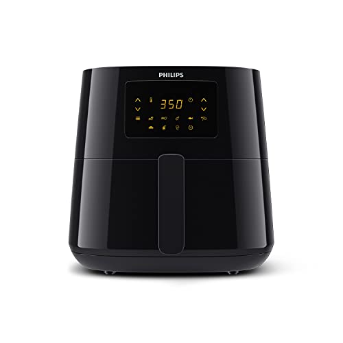Philips Essential Airfryer XL 2.65lb/6.2L Capacity Digital Airfryer with Rapid Air Technology, Starfish Design, Easy Clean Basket, Black, (HD9270/91)