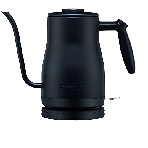 Bodum Bistro Gooseneck Electric Water Kettle, 34 Ounce, Black