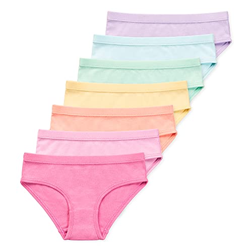 Lucky & Me Ryleigh Girls Bikini | Children's Organic Cotton Tagless Underwear | 7-Pack