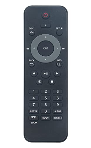 Replace Remote Control fit for Philips DVD Player DVP3310 DVP3982/37B DVP3982/37 DVP3962/37 DVP3962/37b DVP3962 DVP3982 DVP3982/F7E DVP3962B DVP3982/F7B DVP3980/05 DVP3388K DVP3310/05 DVP3310/12