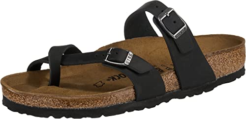 Birkenstock Women's Open-Back Flip Flops, Black, 8