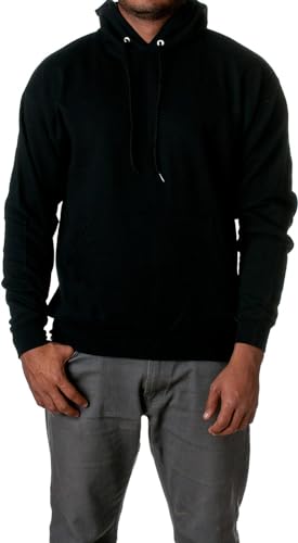 Hanes Men's Pullover EcoSmart Hooded Sweatshirt, Black, XX-Large