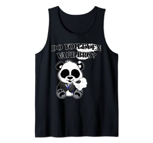 Do You Even Vape Bro? Panda Bear Vaping Hobbyist & Nicotine Tank Top