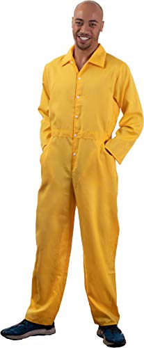 Yellow Jumpsuit | Costume Cosplay Flight Jump Suit Halloween Unisex Men Women -Yellow,M
