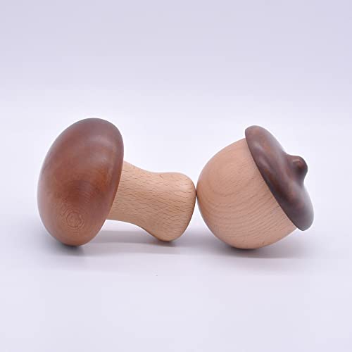 ENVIABELL Wood Music Box Acorn and Mushroom - Handmade Craft Wooden Music Box Craft for Boys,Gift for Birthday Mother's Day, Handmade Music Boxes for Women, Handmade Music Boxes Craft