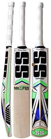 SS Kashmir Willow Leather Ball Cricket Bat, Exclusive Cricket Bat for Adult Full Size with Full Protection Cover (Master 100)
