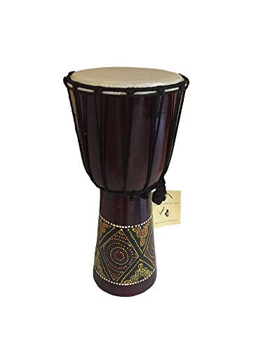 JIVE Djembe Drum Bongo Congo African Drum Wooden Hand Drum Professional Sound (16' High - Painted)