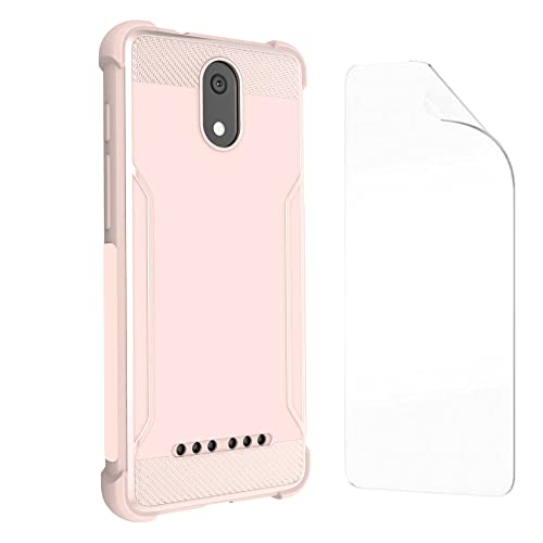 jioeuinly UMX U696CL Case Thickened Protection Compatible for UMX Unimax U696CL Phone Case + Film Soft TPU Screen Protector Pink