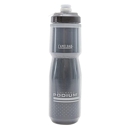CamelBak Podium Chill Insulated Bike Water Bottle - Easy Squeeze Bottle - Fits Most Bike Cages - 24oz, Black