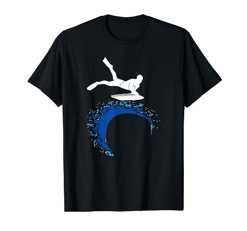 Bodyboard Wave Silhouette Bodyboarding Funny T-Shirt