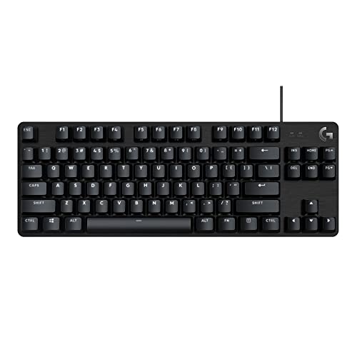 Logitech G413 TKL SE Mechanical Gaming Keyboard - Compact Backlit Keyboard with Tactile Mechanical Switches, Anti-Ghosting, Compatible with Windows, macOS - Black Aluminum (Renewed)
