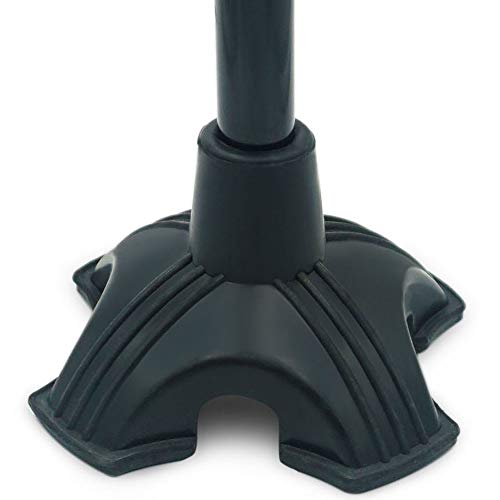 YAMTHR Cane Tip with Quad Support Rubber Foot for Walking Canes 3/4 Inch Shaft, Self-Standing, Anti-Slip Stable Four Point Cane Tip Universal 4 Leg Attachment for Walking Stick - Quad Cane Tip