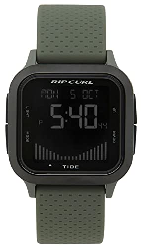 Rip Curl Men's Quartz Sport Watch with Rubber Strap, Green, 22 (Model: A1137),Army