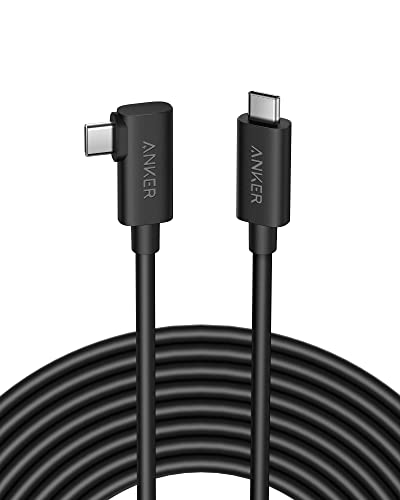 Anker 712 USB-C to USB-C Cable (16 ft Fiber Optic), 10 Gbps High-Speed Data Transfer USB-C Charging Cord Compatible for 15/15Pro/15 Plus/15 ProMax, Oculus Quest 2 VR Headset and USB-C Port Gaming PC