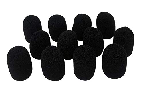 Tetra-Teknica XFFZDP-BLK Lapel & Headset Microphone Windscreen, Color Black, One Dozen Pack