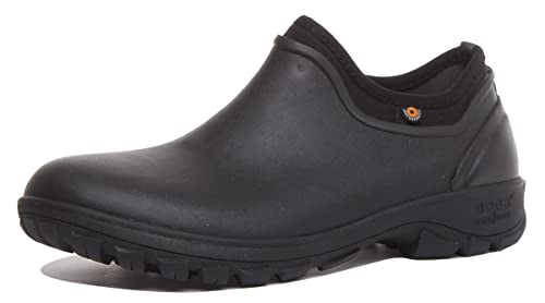 Bogs Men's Sauvie Slip On Waterproof Rain Boot, Black, 10 M US