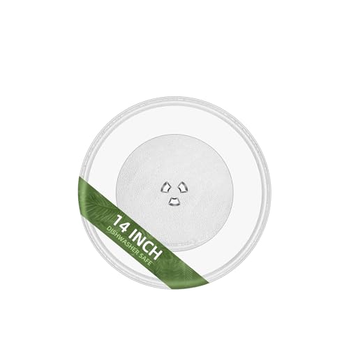 Gemroom 14' Microwave Glass Plate for Samsung Microwave Plate DE74-20002B, 14 Inch Replacement Microwave Glass Plate for Whirlpool W10531726, GE WB49X10063 Microwave Glass Turntable