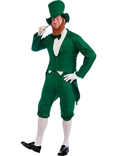 Forum Novelties Men's Adult Leprechaun Costume, Green/White, One Size