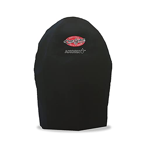 Char-Griller AKORN Durable Polyester Grill and Smoker Cover with Waterproof Material and PVC Lining in Black, Fits AKORN Models 16620, 26720, 06620 and 56720, Model 6755