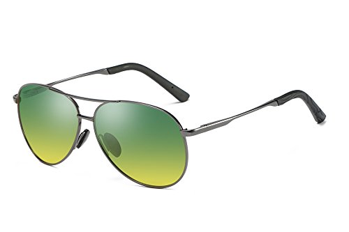 FEISEDY Night Driving Glasses Night Vision Aviator Anti Glare Eyewear for Men Women B2294