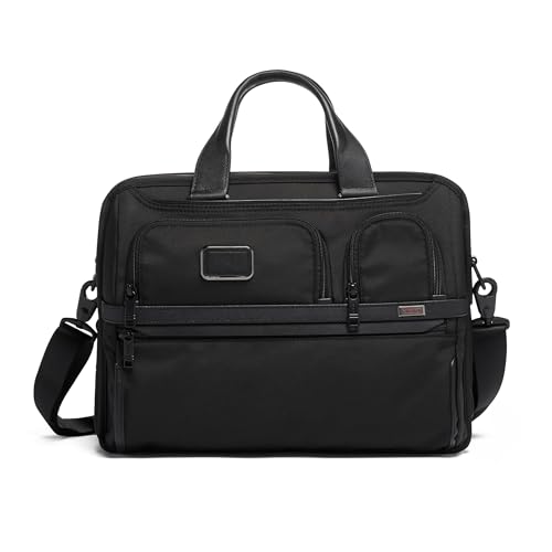 TUMI - Alpha Expandable Organizer Laptop Briefcase - 15-Inch Computer Bag for Men and Women - Black
