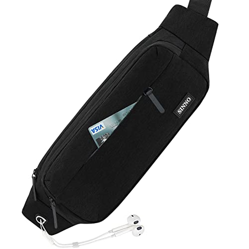 SINNO Large Fanny Pack for Women Men Fashionable Plus Size Waist Bag Pack Waterproof Gifts for Running Sport Workout Hiking Travel Walking Phone Bag Wallets Purse Carrying All Phones