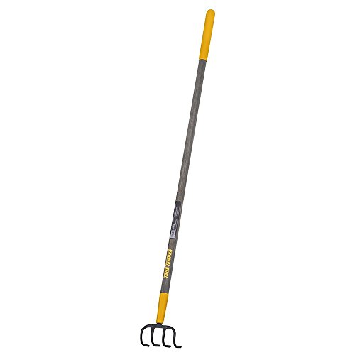 True Temper 2862100 4-Tine Forged Cultivator with 54 in. Hardwood Handle with Cushion Grip