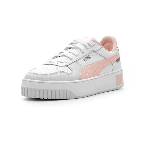 PUMA Women's CARINA STREET Sneaker, PUMA White-Rose Dust-Feather Gray, 7.5