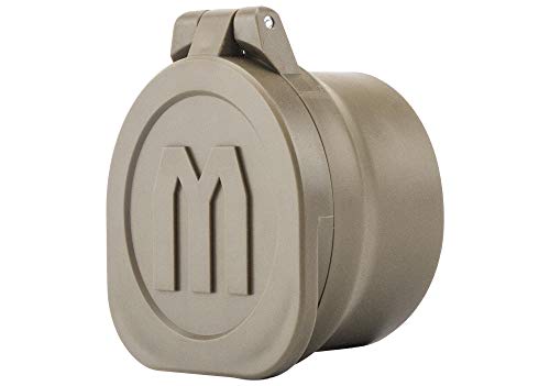 Monstrum Rubberized Flip-Up Rifle Scope Lens Covers (Objective Lens | 55-62 mm/2.2-2.4 inch Diameter | Flat Dark Earth)