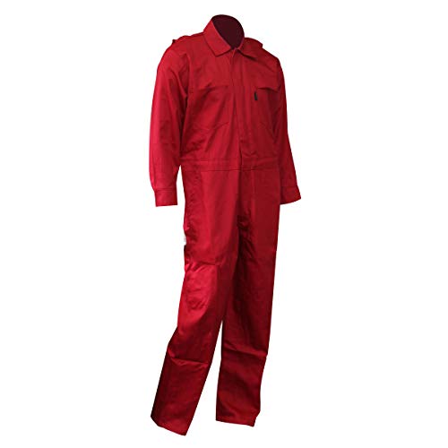 Chicago Protective Apparel 605-FRC-R-2XL FR Cotton Coverall, XX-Large, Red