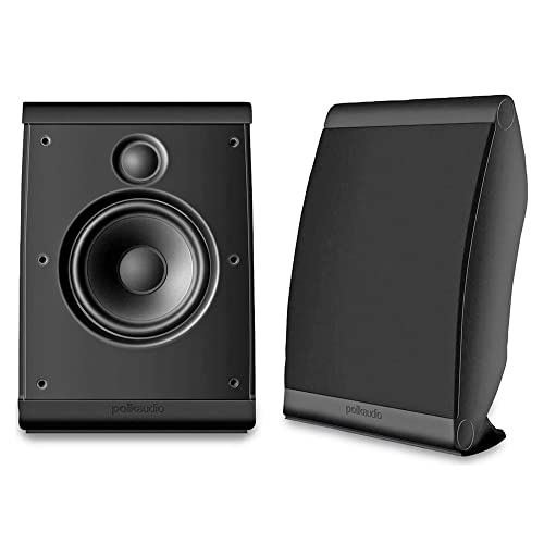 Polk Audio OWM3 Wall and Bookshelf Speakers | The Most High-Performance Versatile Loudspeaker | Paintable Grilles (Pair, Black)